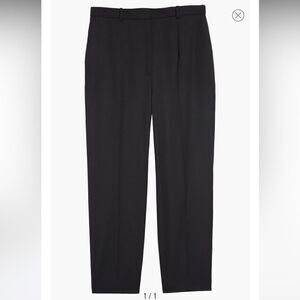 Alexander McQueen McQ Straight Leg 100% Wool Black Trouser Pants